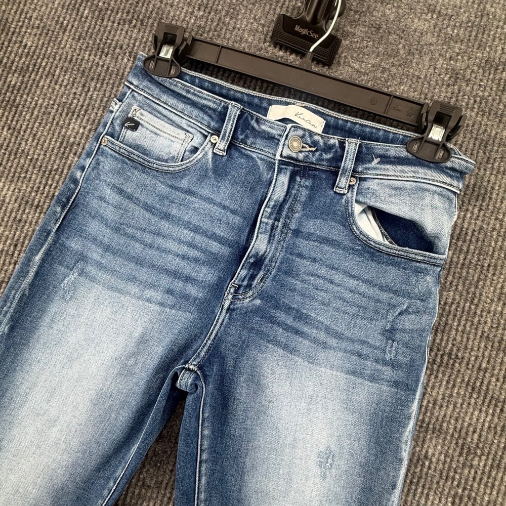 KanCan Skinny Jeans Womens 13/30 Blue Excellent Raw Hem Distressed KC9264D